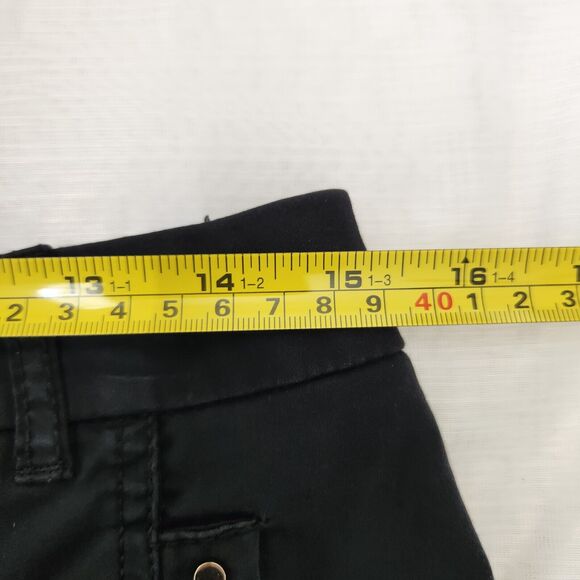 Chico's Pants Womens Size 0 Black Ankle Roll Tab Hem Pockets Stretch Casual - Picture 9 of 16